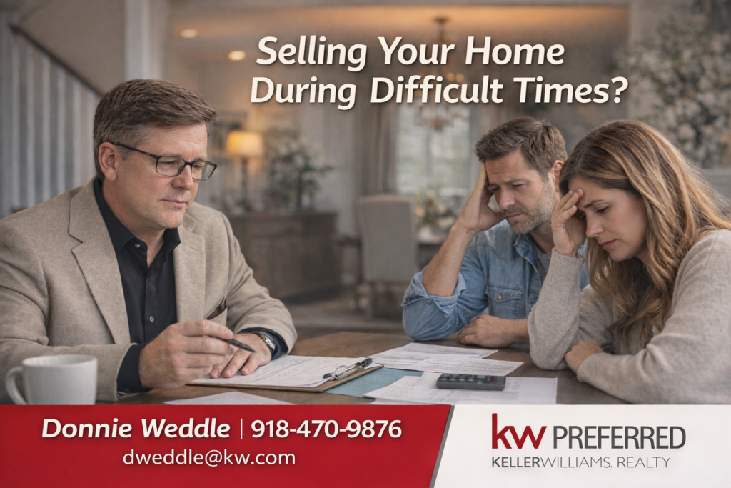 Donnie Weddle with Keller Williams helping a Tulsa homeowner sell during difficult times